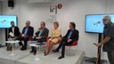 Paulo Saldiva durante sua fala de abertura