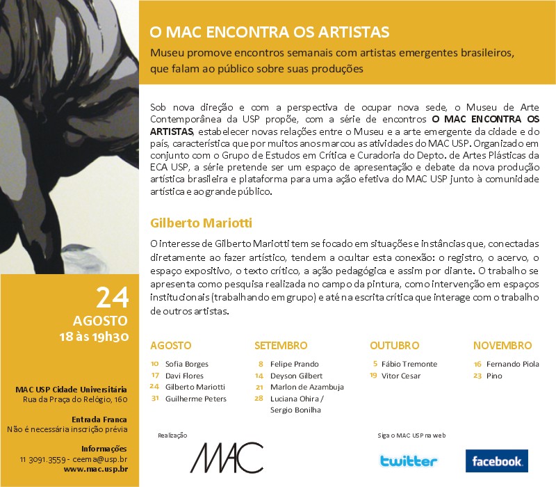 O MAC Encontra os Artistas - 24/08