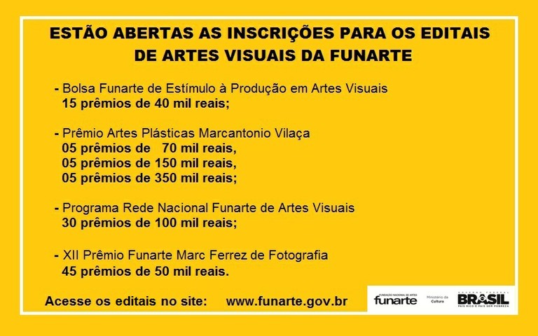 FUNARTE - Editais de artes visuais
