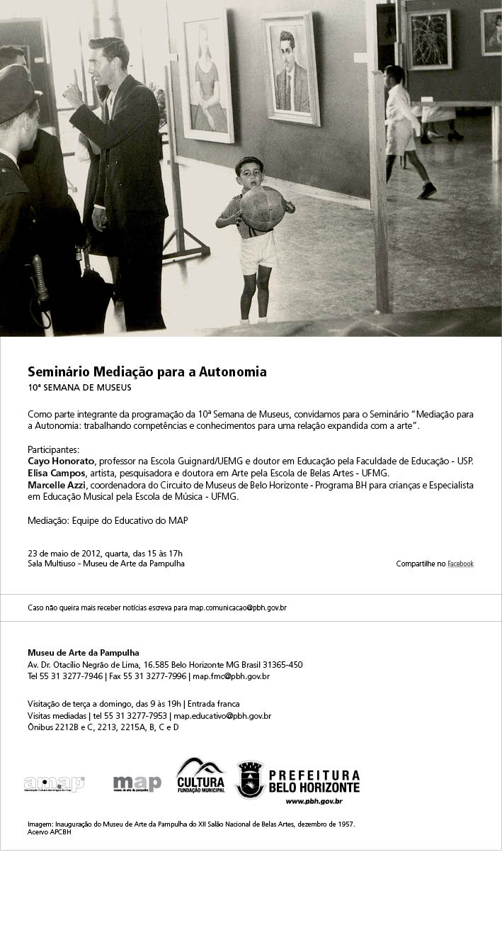 Convite seminário 10ª Semana de Museus