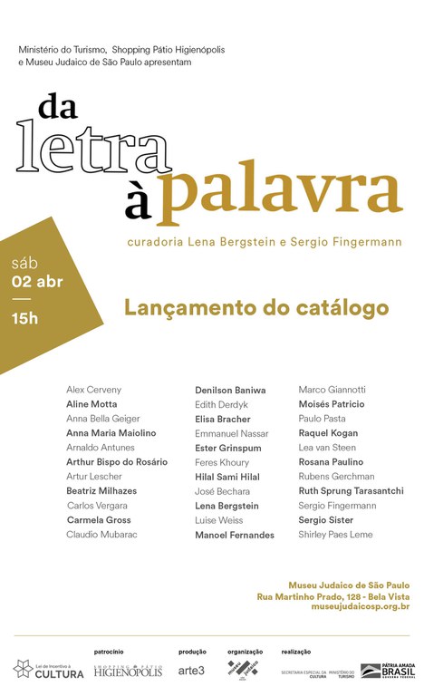 Imagem Exposição da letra a Palavra